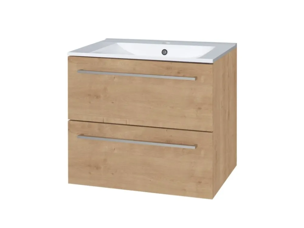 Must-Have Mereo Bino koupelnová skříňka s keramickým umyvadlem 61 cm dub Arlington CN620