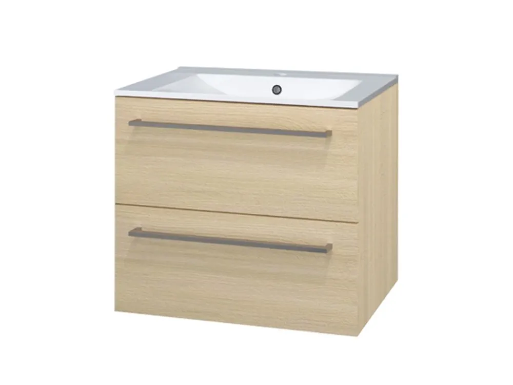 Akční Cena Mereo Bino koupelnová skříňka s keramickým umyvadlem 61 cm dub Sand Barbdra CN630