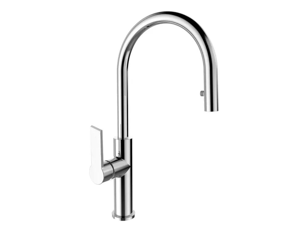 Akční Nabídka Mereo Dita dřezová stojánková baterie s výsuvnou sprchou mosaz chrom CBE20104D