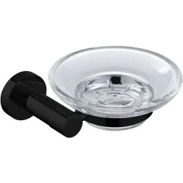 Ověřený Omnires Modern Project miska na mýdlo Nástěnné černá-průhledná MP60420BL