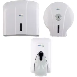 Akční Nabídka Sada zásobník na toáletní papír Faneco Pop P400PGWG, koš na toaletní papír/zásobník toaletního papíru Faneco Pop J18PGWG, SA500PGWG