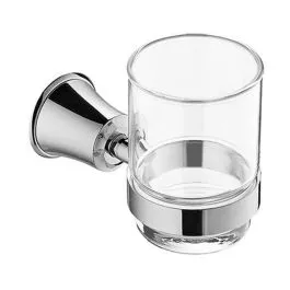 Koupit Online Omnires Art LIne kelímek na čištění zubů průhledná-chrom AL53320CR