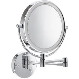 Ověřený Faneco Garda kosmetické zrcátko 20x20 cm kulaté s podsvícením chrom M200LVSBP