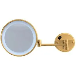 Stella kosmetické zrcátko 22.5x20 cm kulaté s podsvícením zlatá 22.00730-G Nakupujte Hned