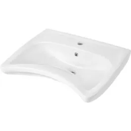 Cenová Bomba Deante Vital umyvadlo 60.5x49.5 cm obdélníkový klasický pro osoby se zdravotním postižením bílá CDV_6U6W