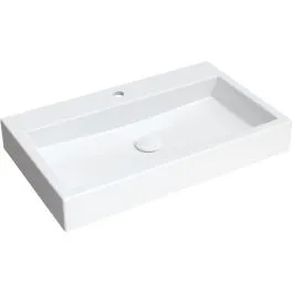Aktuální Omnires M+ umyvadlo 70x42 cm obdélníkový klasický-na pult bílá THASOS700BP