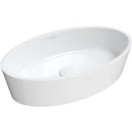 Značkový Omnires Bari M+ umyvadlo 50x30 cm oválné na pult bílá BARI500UNBP