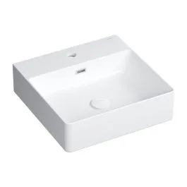 Sleva Omnires Garland umyvadlo 42x43 cm obdélníkový na pult bílá GARLAND420BP