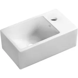 Sleva Laveo Kvadrato umyvadlo 35x21 cm obdélníkový na pult bílá VUK_6135