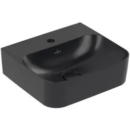 Výhodná Nabídka Villeroy & Boch Finion umyvadlo 43x39 cm obdélníkový klasický-nábytkový-na pult černá 43644CR7