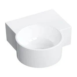 Přímo Od Výrobce Omnires Ovo M+ umyvadlo 33x34 cm rohové klasický-na pult bílá OVO335UWPBP