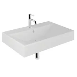 Autentický Kludi Resa umyvadlo se zátkou 81x50 cm obdélníkový nábytkový-na pult bílá 59WW8153