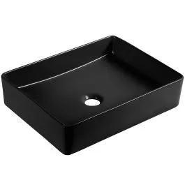 Nejlepší Volba Laveo Kvadrato umyvadlo 47x36 cm obdélníkový na pult černá VUKB247