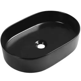 Doprava Zdarma Laveo Desna umyvadlo 51x35 cm oválné na pult černá VUDB250