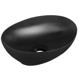 Akční Cena Laveo Desna umyvadlo 41x33 cm oválné na pult černá VUDB241
