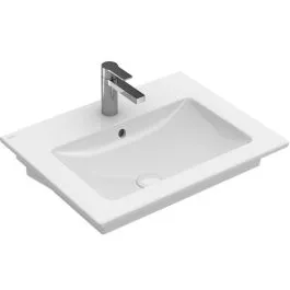 Značkový Villeroy & Boch Venticello umyvadlo 65x50 cm obdélníkový klasický-nábytkový bílá 41246701