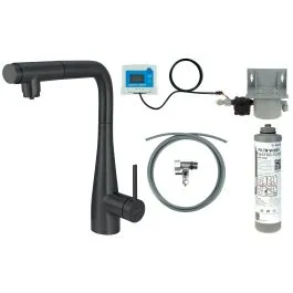 Výprodej Deante Eridan startovací sada s kuchyňskou baterií stojící černá BREFN75M