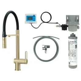 Bezpečná Platba Deante Magnetic startovací sada s kuchyňskou baterií stojící zlatá/staré zlato BRMFR75M