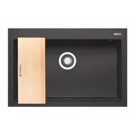 Cenová Bomba Pyramis Istros granitový dřez 76x50 cm černá C070219011WD