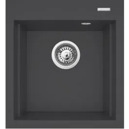 Pyramis Siros granitový dřez 47x51.5 cm černá 070084501 Vrácení Zdarma