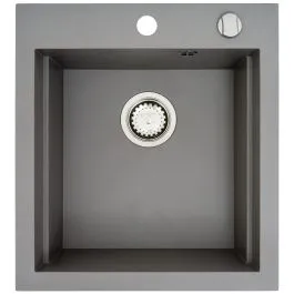 Pyramis Siros granitový dřez 47x51.5 cm šedá/grafitová/onyx 070084401 Zlevněný