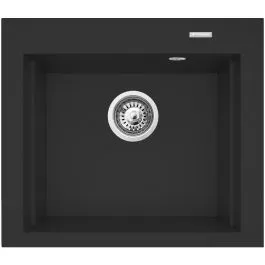 Pyramis Siros granitový dřez 57x51.5 cm černá 070169001 Rychlé Dodání