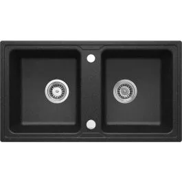 Víkendová Akce Deante Zorba granitový dřez 78x43.5 cm šedá/grafitová/onyx ZQZ2203