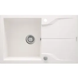 Super Cena Deante Andante Flush granitový dřez 78x49 cm bílá ZQN_A11F