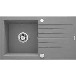 Autentický Deante Zorba granitový dřez 76x44 cm šedá/grafitová/onyx ZQZ_S113