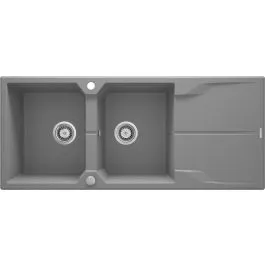 Akční Nabídka Deante Andante granitový dřez 116x50 cm šedá/grafitová/onyx ZQN_S213