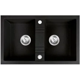 Ferro Mezzo II granitový dřez 78x48 cm šedá/grafitová/onyx DRGM2/48/78HA Akční Nabídka