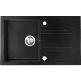 Bezpečná Platba Ferro Mezzo II granitový dřez 78x48 cm šedá/grafitová/onyx DRGM48/78HA