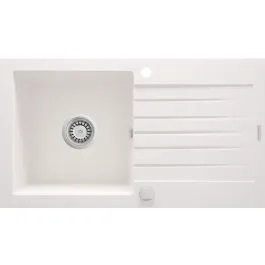 Vysoce Kvalitní Deante Zorba granitový dřez 76x44 cm bílá ZQZ_A113