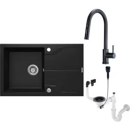 Akční Cena Sada granitový dřez Deante Andante ZQN_N113, kuchyňská baterie Deante Lima BBMN72M, ZXY_N972