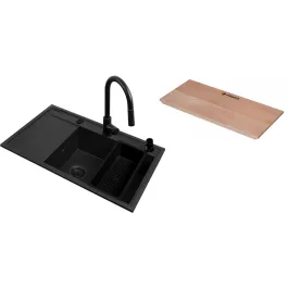 Sada dřezy s baterií Pyramis Camea 070168502BE, dávkovač tekutin Pyramis DP-01 028102701, 521019601, 525009601 Nejprodávanější