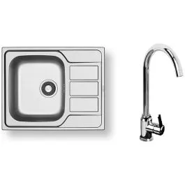 Rychlé Dodání Pyramis Athena ocelový dřez ocel/chrom 100 187 601L