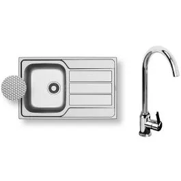 Pyramis Athena dřezy s baterií ocel/chrom 100 180 101L Expresní Doručení