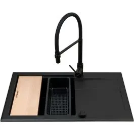 Přímo Od Výrobce Pyramis Sparta Plus Lux dřezy s baterií černá/černá 070175802S