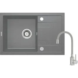 Víkendová Akce Deante Corio dřezy s baterií šedá/ocel ZRCPS113