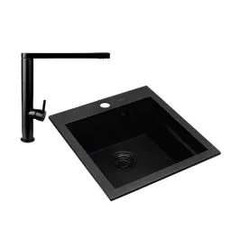 Pyramis Siros dřezy s baterií černá/černá 079822801BT Akční Cena