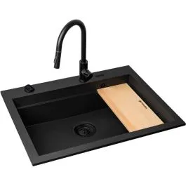 Pyramis Siros dřezy s baterií černá/černá 070177802BE Expresní Doručení