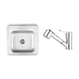 Bezpečná Platba Sada kuchyňská baterie Deante Narcyz BDN_071M, ocelový dřez Deante Techno ZMU_0100