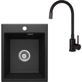 Akce Sada granitový dřez Deante Eridan ZQE_G104, kuchyňská baterie Deante Neo Luno BOC_N72M