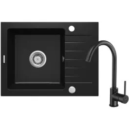 Cenová Bomba Deante Zorba dřezy s baterií černá/černá ZQZAN11A