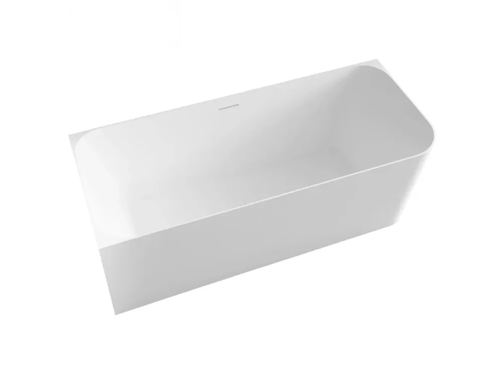 CERANO - Volně stojící akrylátová vana Brilante, levá - bílá lesklá - 170x75 cm Doprava Zdarma