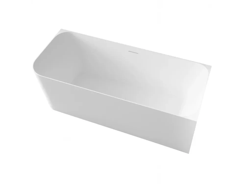 Zlevněný CERANO - Volně stojící akrylátová vana Brilante, pravá - bílá lesklá - 170x75 cm