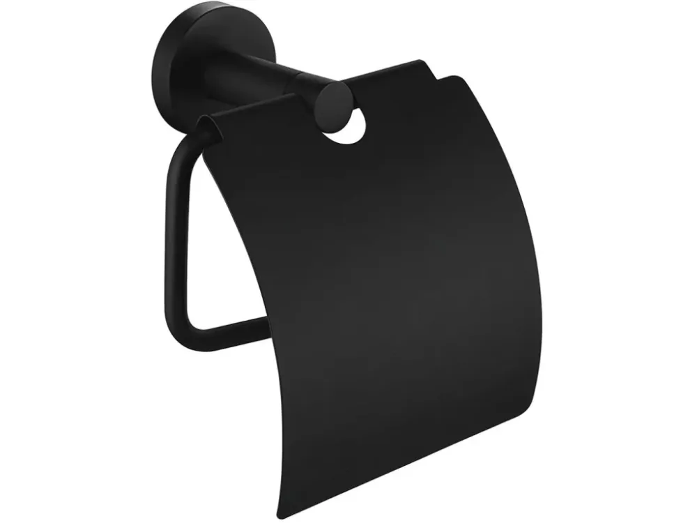 Originální CERANO - Nástěnný držák toaletního papíru Lineo - černá matná