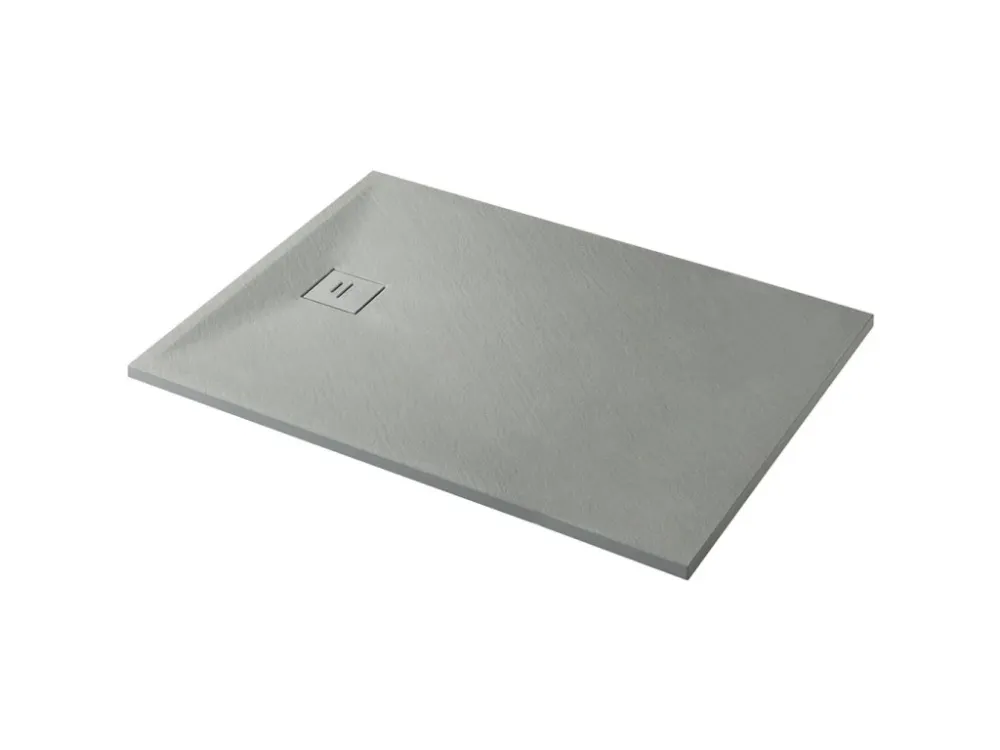 Akce CERANO - Sprchová vanička obdélníková Pablo - SMC/minerální kompozit - strukturovaná šedá - 150x90x3 cm