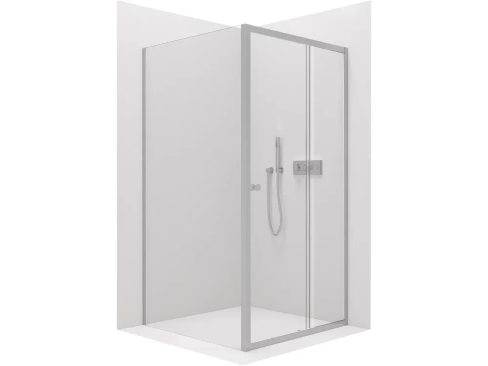 Značkový CERANO - Sprchový kout Varone POINT L/P - 6 mm - chrom, transparentní sklo - 120x70x195 cm - posuvný