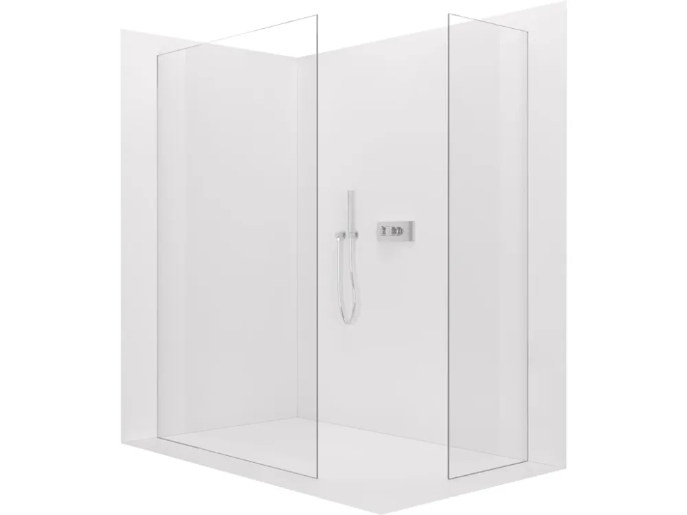 CERANO - Sprchová zástěna Walk-in Crystal T L/P - 8 mm - bezvzpěrový systém - chrom, transparentní sklo - 130x120x200 cm Cenově Výhodný